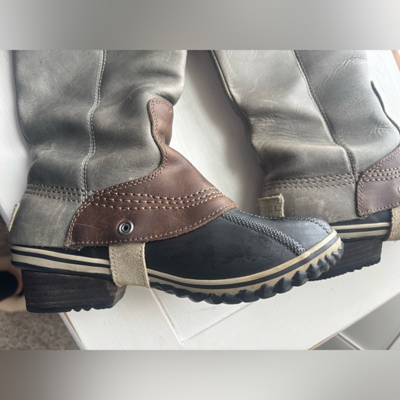 SOREL SLIMPACK TALL Women’s Leather RIDING BOOT! Shale gray, HTF GREAT PRICE!!! - Picture 6 of 12